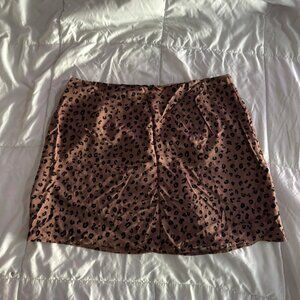 Tan and black leopard print mini skirt | indie sleeze brat punk clubwear